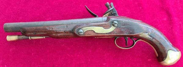 A fine Napoleonic era GR111 marked British Military Flintlock Pistol. Circa 1780-1820.  Ref 3668.  .